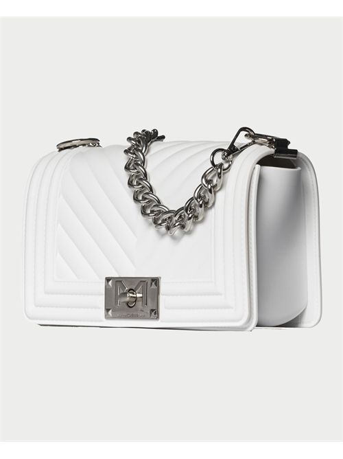 Marc Ellis bag with chain shoulder strap MARC ELLIS | FLAT S 25MILK/SATIN SILVER